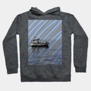 Fishing boat at sea Hoodie